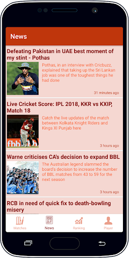 Live Cricket Score & News Ảnh chụp màn hình 2