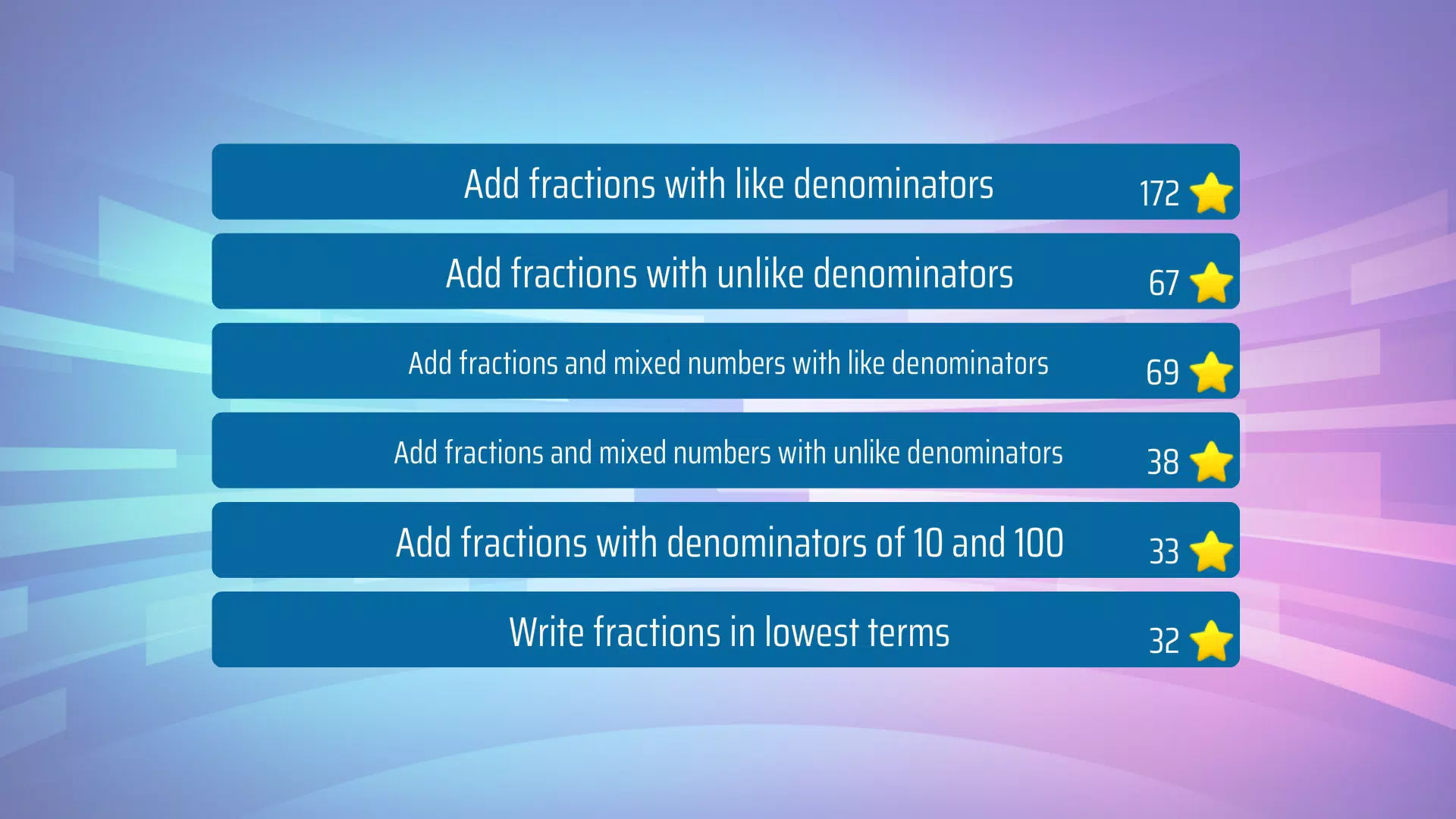 Adding Fractions Math Game Скриншот 0