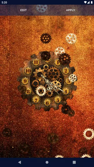 Steampunk Clock Wallpaper Captura de tela 3