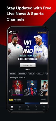 Xstream Play: Movies & Cricket Tangkapan skrin 1