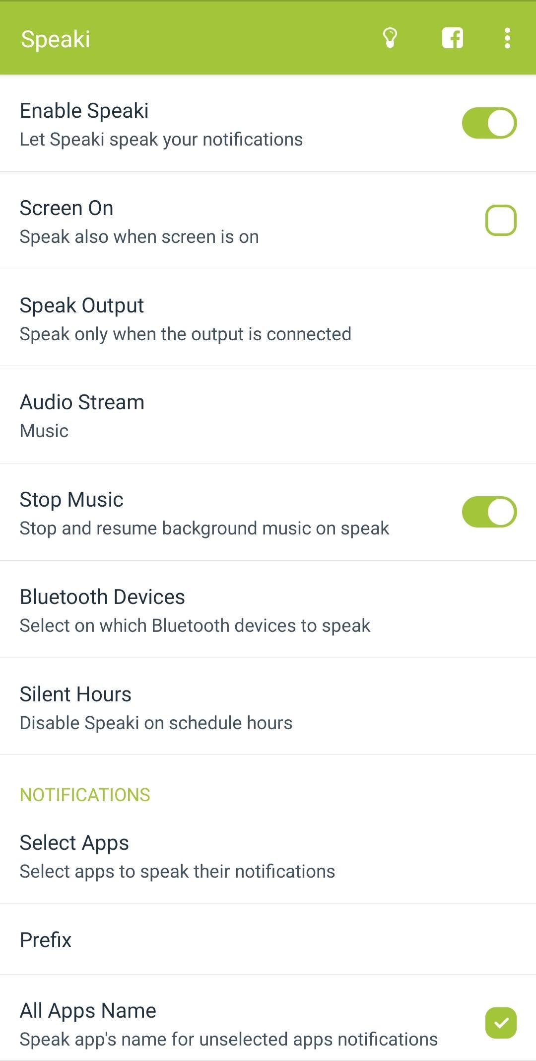 Speaki - Voice Notifications Ảnh chụp màn hình 0