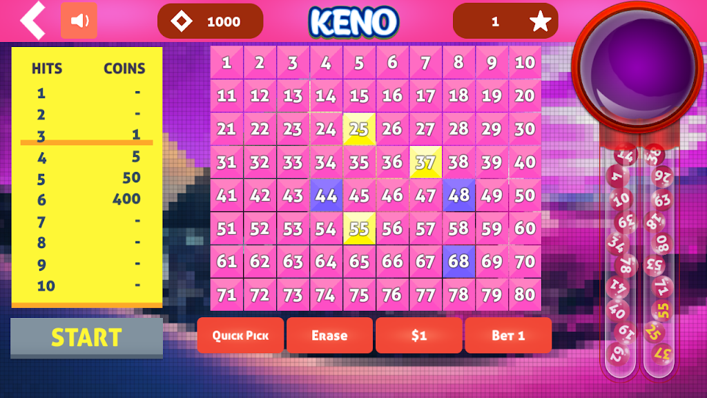 Cleo Keno - Free Keno Game ဖန်သားပြင်ဓာတ်ပုံ 1