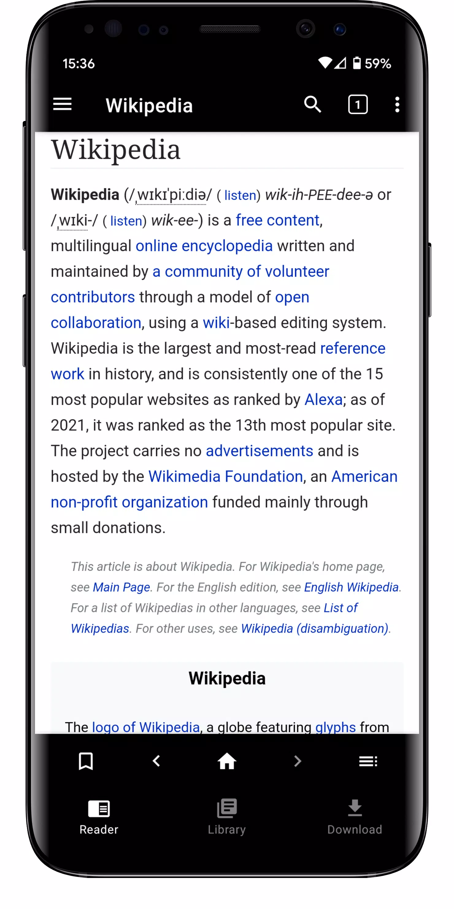 Kiwix Screenshot 2