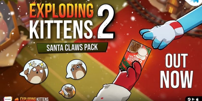 Exploding Kittens 2 เฉลิมฉลองด้วยส่วนขยาย Santa Claws ใหม่