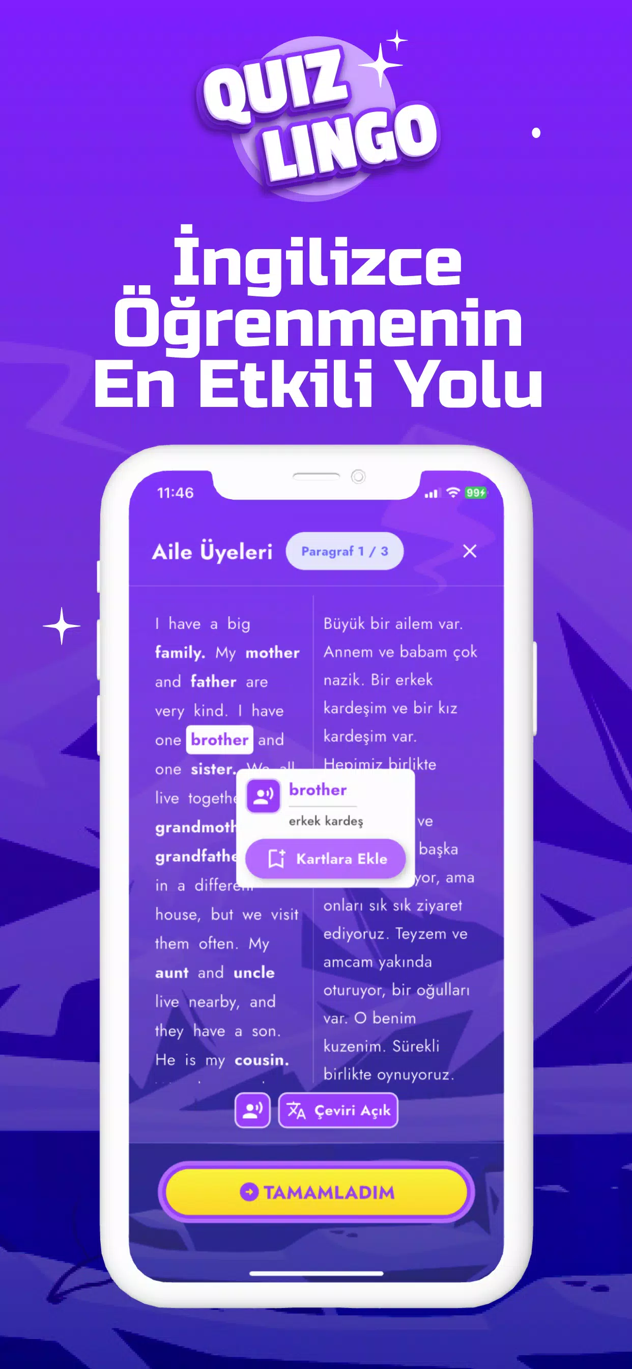 Quizlingo - İngilizce Öğren Zrzut ekranu 0