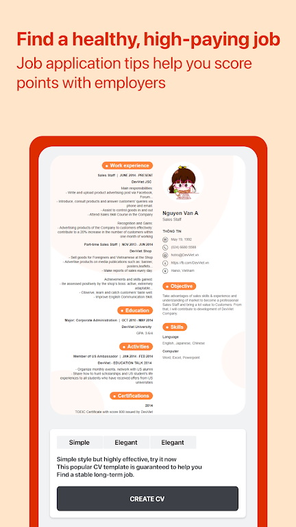 Cover Letter for Job App Screenshot 1