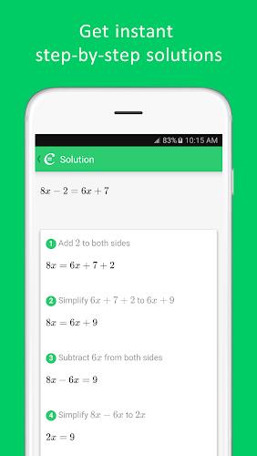 Cymath - Math Problem Solver Schermafbeelding 1