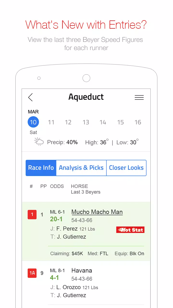 Schermata Daily Racing Form 2