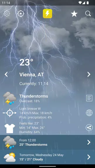 Weather XL Austria PRO ภาพหน้าจอ 1