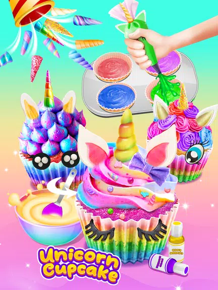 Cupcake Maker: Unicorn Cupcake Ekran Görüntüsü 2