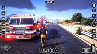 Fire Truck Game:US Firefighter Ekran Görüntüsü 1