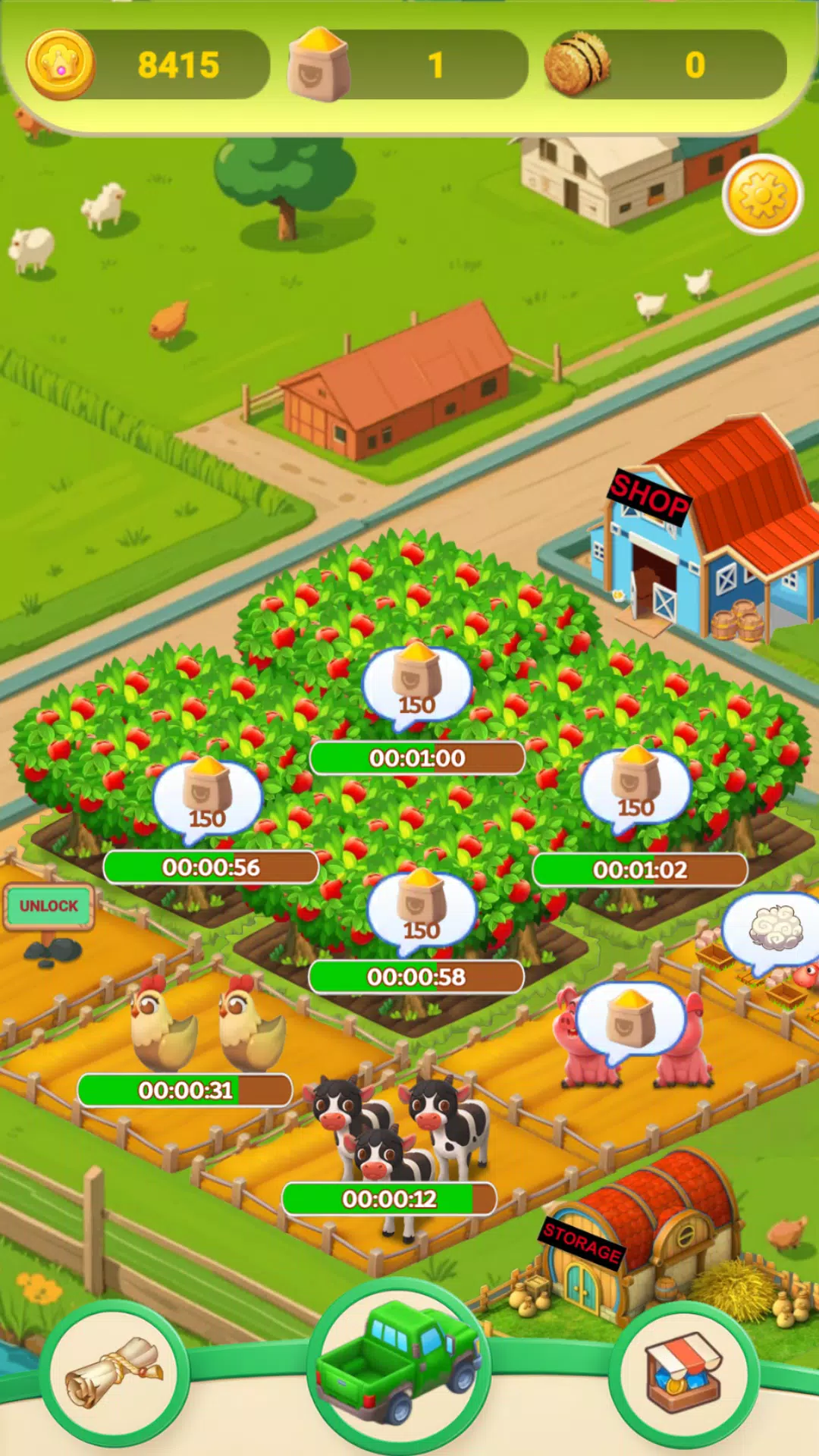 Cozy Town: Farms & Trucks Tangkapan skrin 1