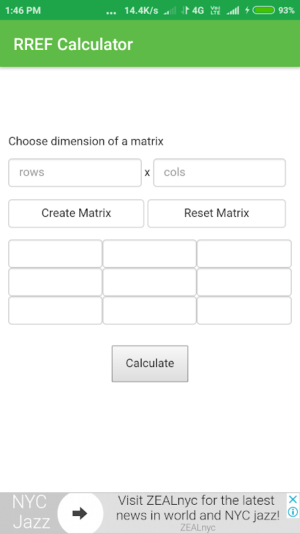 RREF Calculator Captura de tela 1