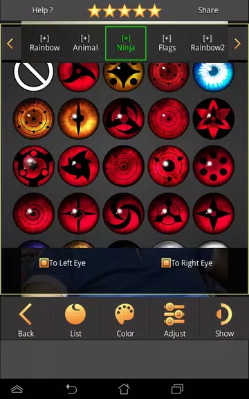 Sharingan - Eye And Hair Color 螢幕截圖 2