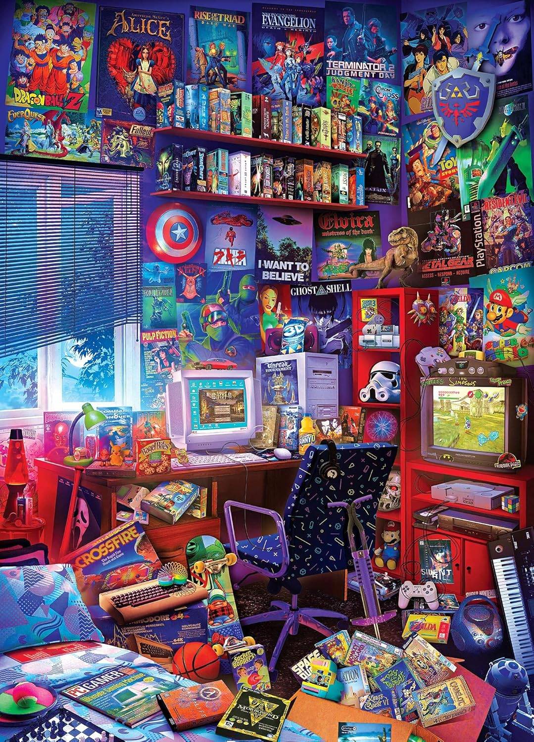 Toynk '80s Game Room Pop Culture 1,000 Piece Jigsaw Puzzle