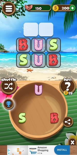 Schermata Word Beach: Connect Letters, Fun Word Search Games 0