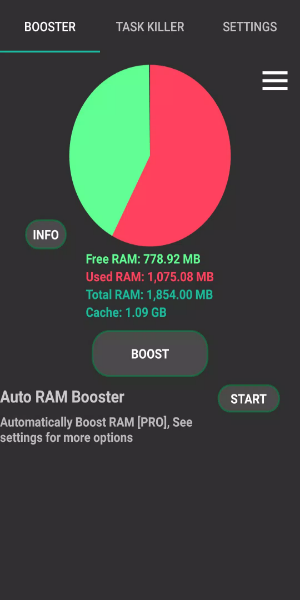 RAM Booster eXtreme Speed ภาพหน้าจอ 0