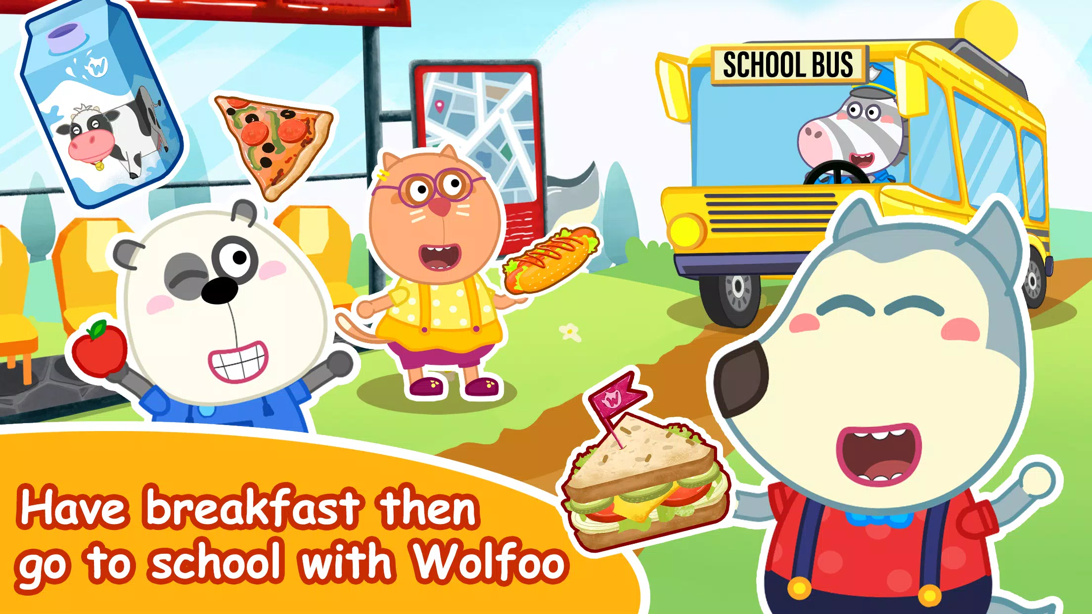 Wolfoo A Day At School Ảnh chụp màn hình 0