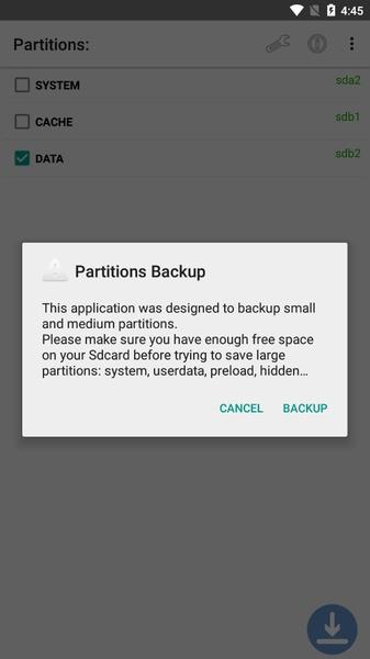 Partitions Backup and Restore স্ক্রিনশট 3