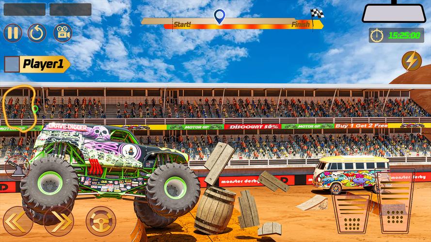 Monster Truck: Derby Games Captura de tela 2