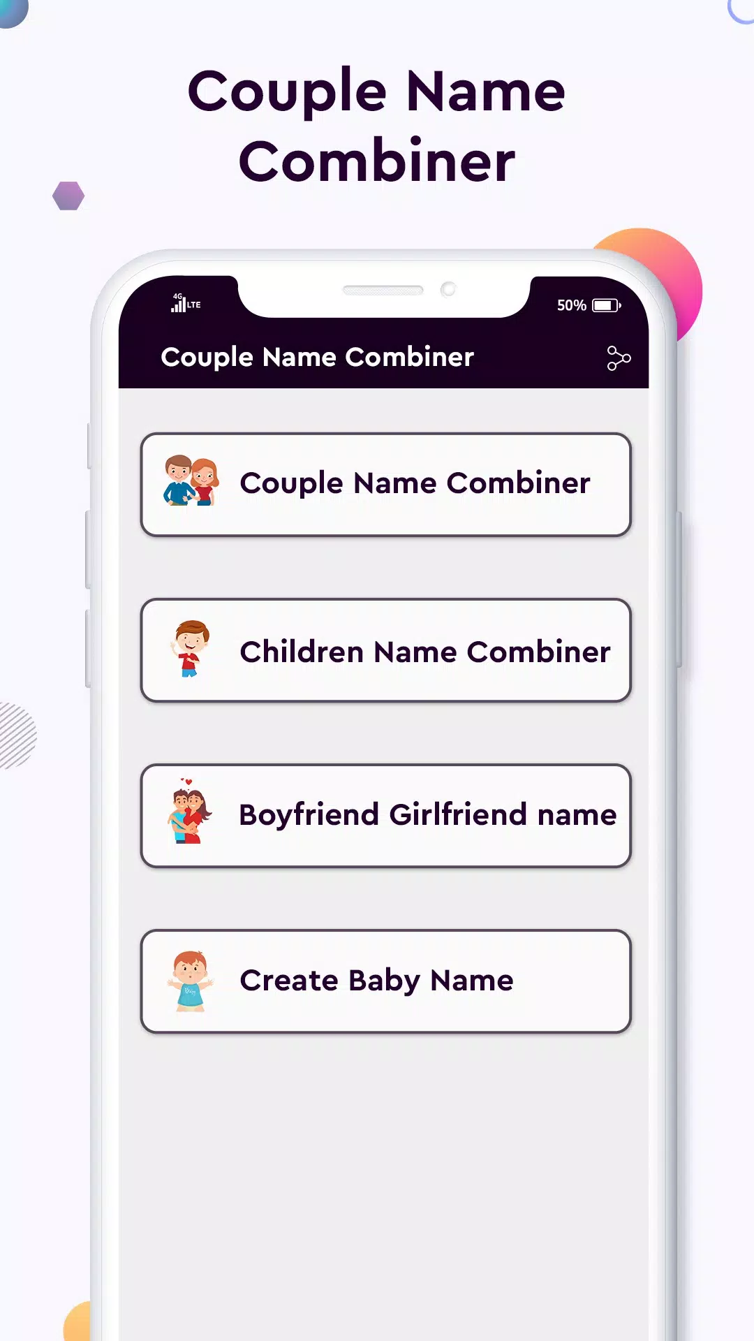 Baby name Couple Name Combiner स्क्रीनशॉट 1