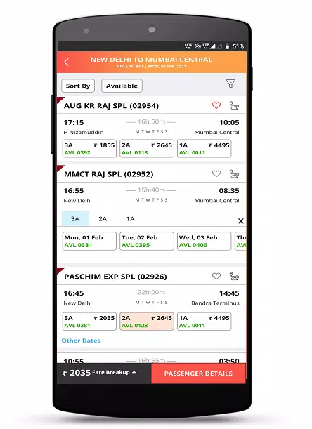 IRCTC Rail Connect 螢幕截圖 3