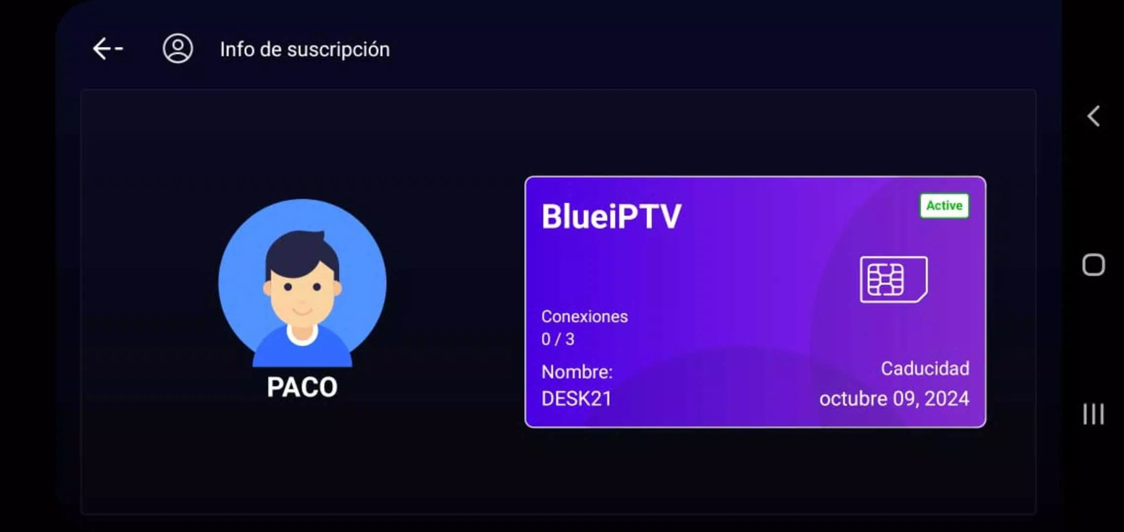 Schermata BlueiPTV 3