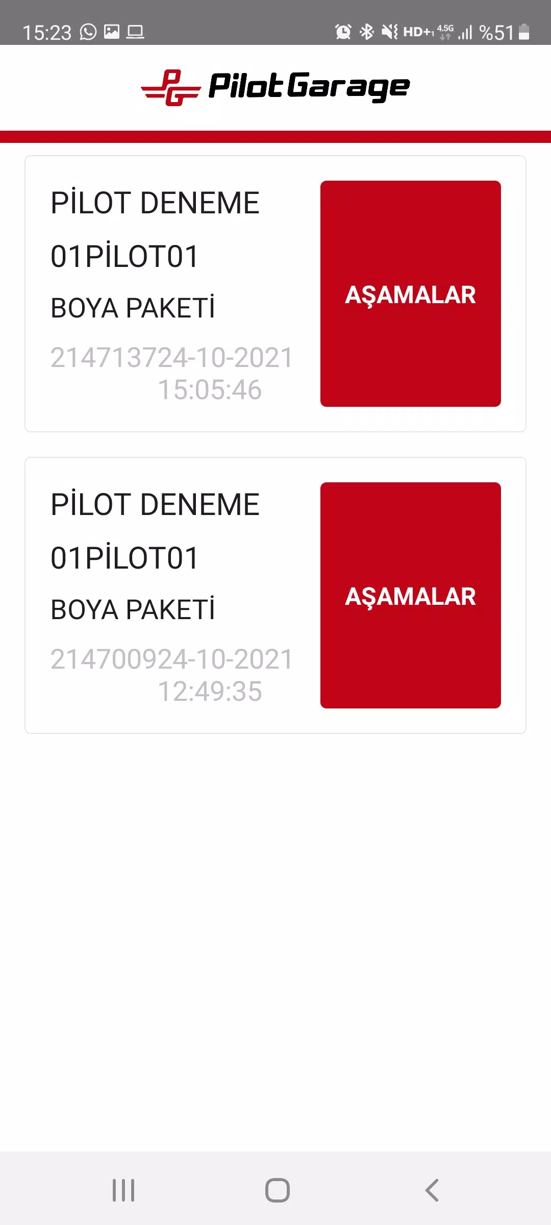 Pilotgarage Usta Uygulaması Screenshot 1