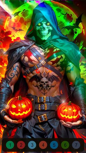 Halloween Witch Coloring Games Tangkapan skrin 3