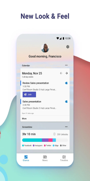 Microsoft Launcher Tangkapan skrin 1