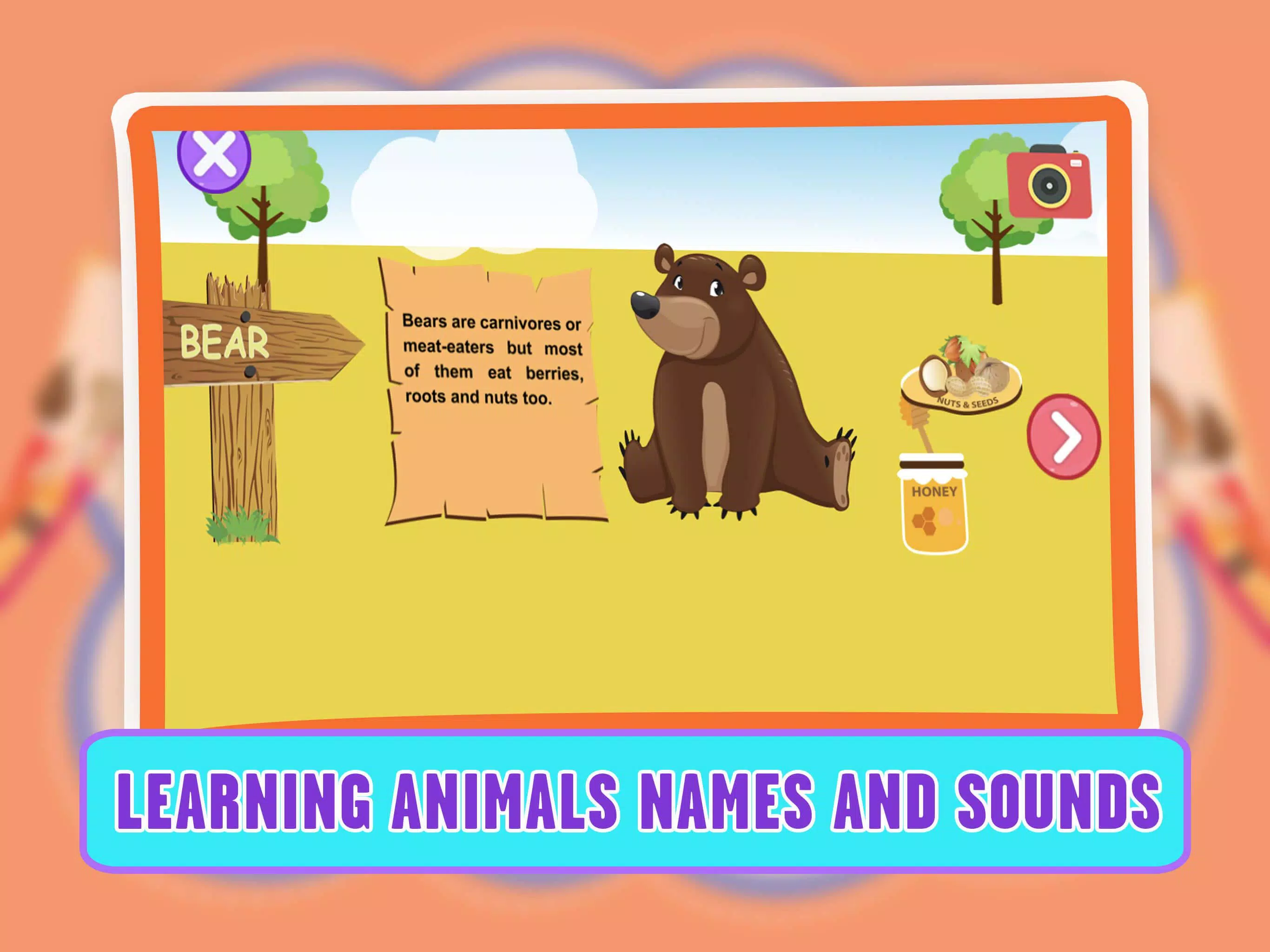 Learning Animal Coloring Games 螢幕截圖 1