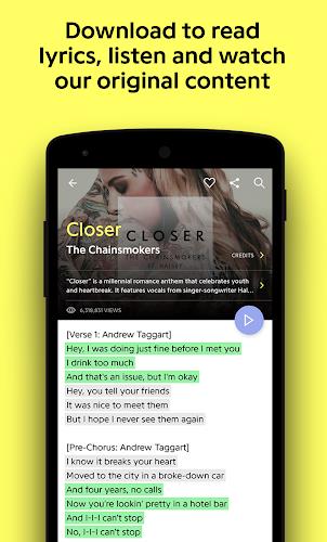 Genius — Song Lyrics Finder ဖန်သားပြင်ဓာတ်ပုံ 1