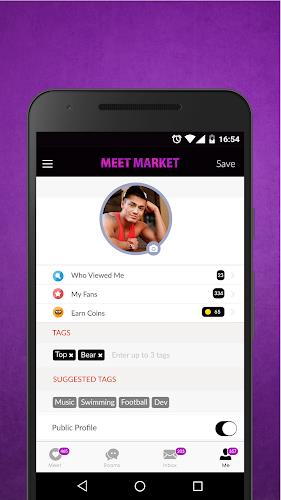 Meet Market: Gay Chat & Dates ဖန်သားပြင်ဓာတ်ပုံ 2