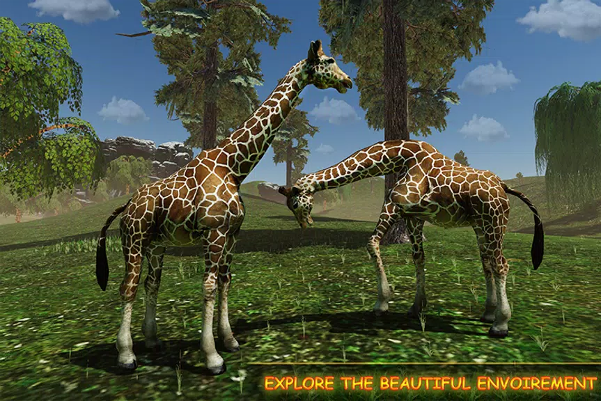 Giraffe Family Life Jungle Sim 螢幕截圖 1