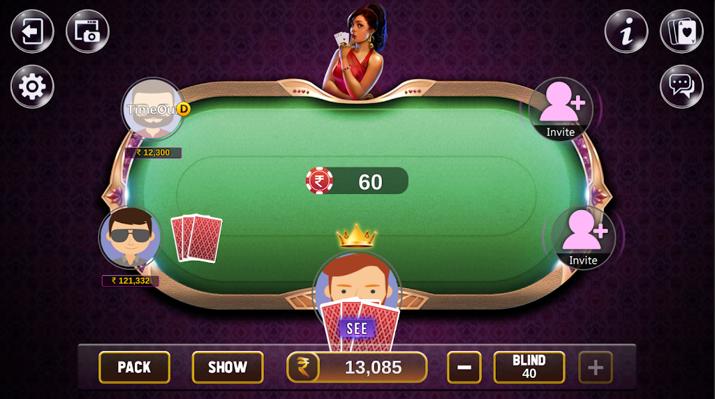 Khaal 4 Card Game स्क्रीनशॉट 1