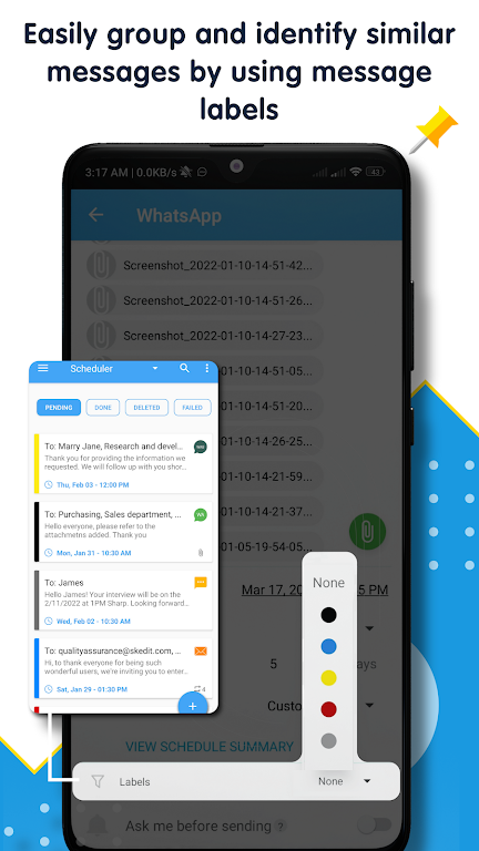 SKEDit: Auto Message Scheduler Screenshot 2