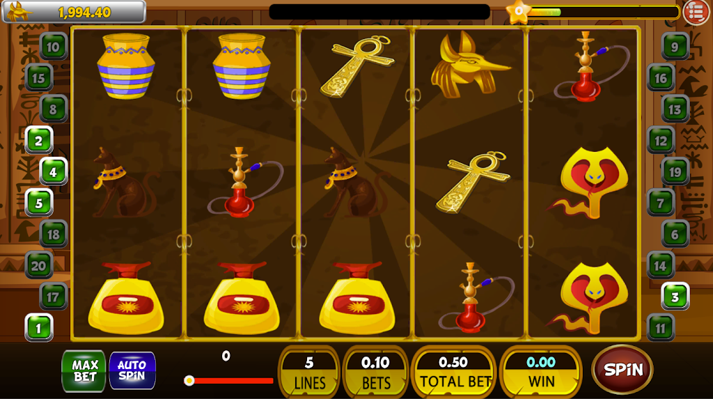 Classic Cleopatra Egypt Slot Machine ♛ 螢幕截圖 0