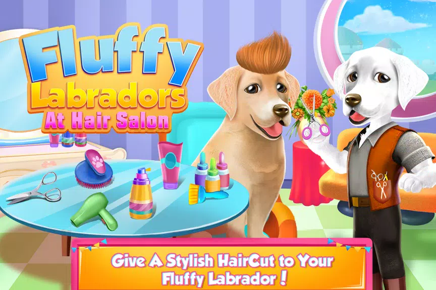 Fluffy Labradors at Hair Salon Скриншот 0