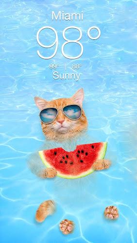 Weather Kitty - App & Widget Tangkapan skrin 1