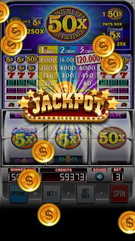 Quintuple 50x Free Slots Tangkapan skrin 1