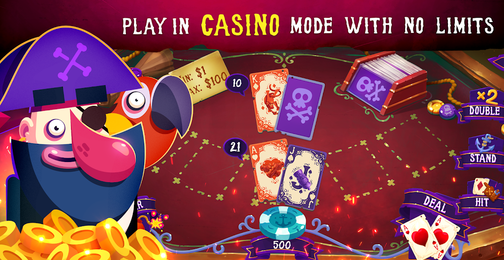Pirates: Blackjack Free 21 ⚓ Captura de tela 1