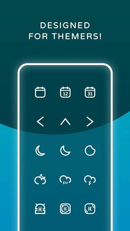 Reev Pro - White Outline Icons Captura de tela 1