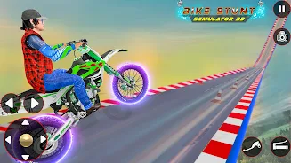 Bike Stunt 3D Simulator Games Captura de tela 3