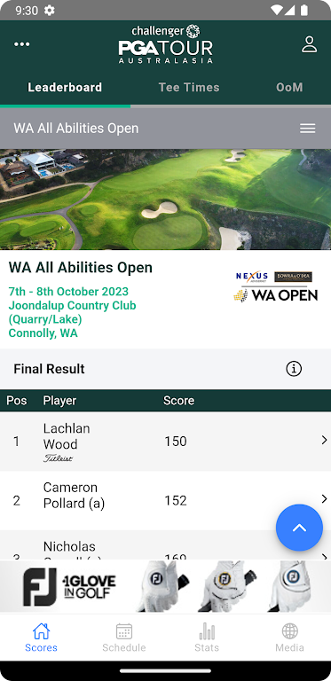PGA Tour of Australasia Schermafbeelding 0