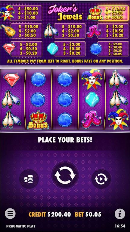 Joker’s Jewels Slot Casino Win 螢幕截圖 3