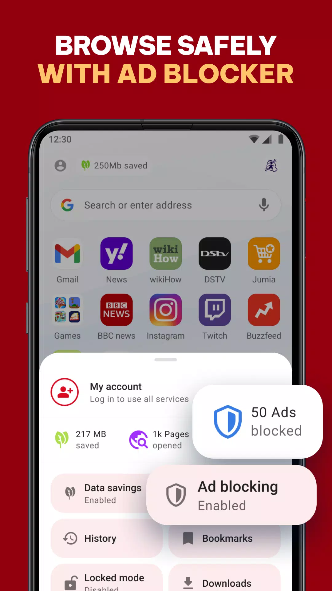 Schermata Opera Mini 2