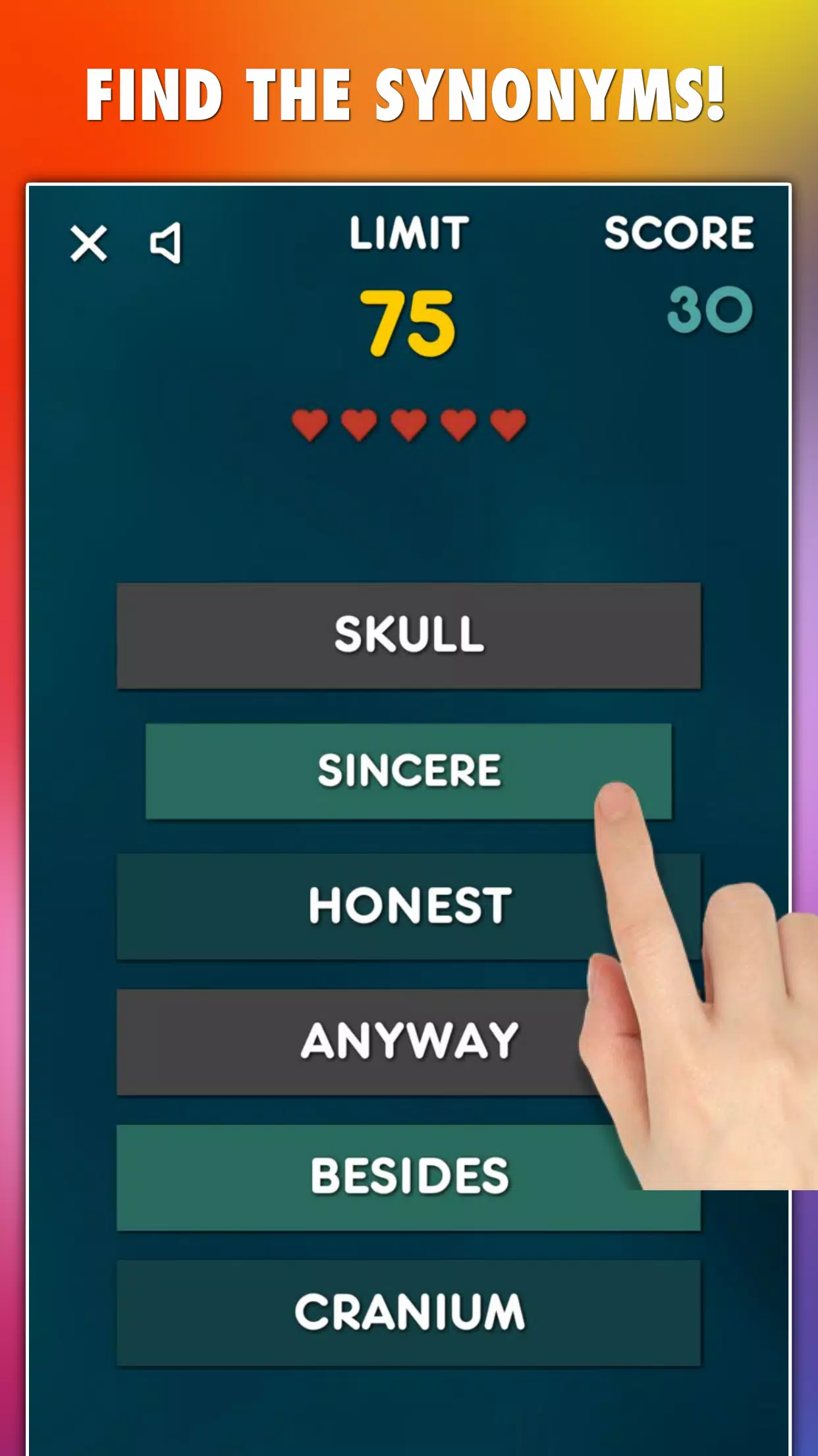 Synonyms Game Zrzut ekranu 3