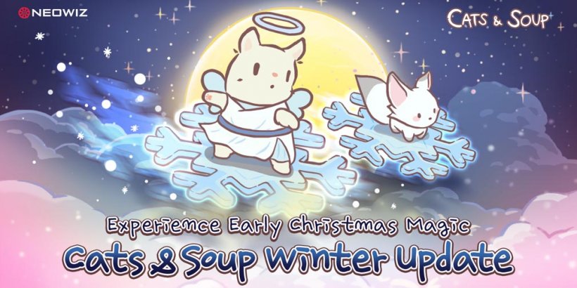 Cats & Soup właśnie wydało aktualizację Pink Christmas z nowymi udogodnieniami i kocim przyjacielem