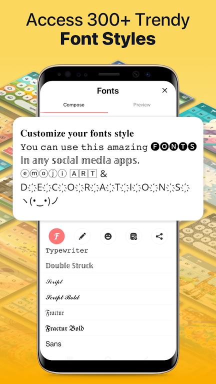 Fonts app keyboard & Changer Zrzut ekranu 1