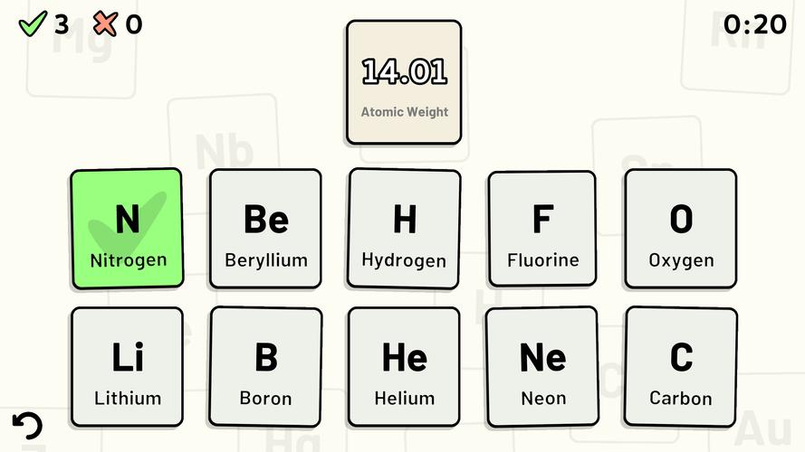 Periodic Table Quiz ဖန်သားပြင်ဓာတ်ပုံ 1